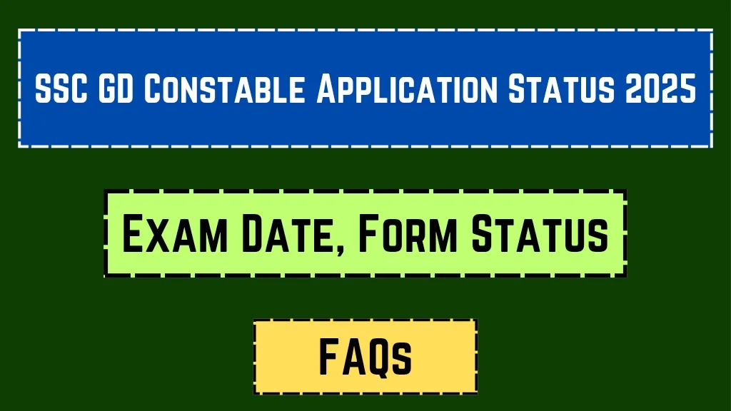 SSC GD Constable Application Status 2025