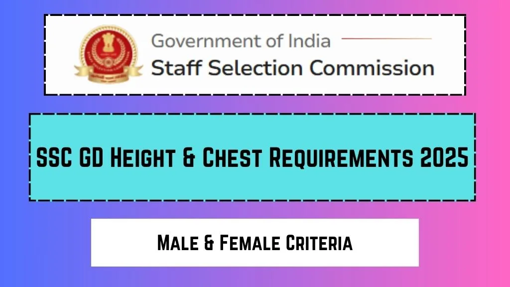 SSC GD Height & Chest Requirements 2025
